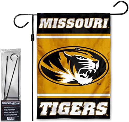 Missouri Tigers Bandeira do jardim e bandeira do suporte do suporte do suporte