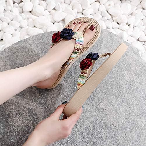 Sandálias de conforto de Waserce para mulheres tecer largura sandálias de sandálias chinelas de chinelos de flags