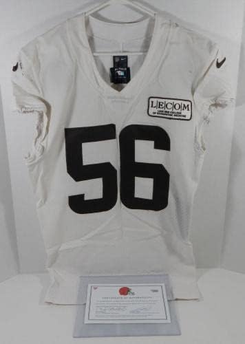 2020 Cleveland Browns Malcolm Smith #56 Game usado Jersey White Practice 40+2 093 - Jogo da NFL não assinado