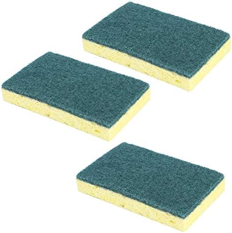 3pcs Esponjas de esfoliação doméstica para tigela de panela de cozinha, pia e limpeza de banheiro esponja de lavador
