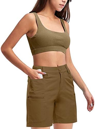 MGBD Womens Outdoor Casual Hot Pants High Shorts Chapela de Golfe Bermuda Com bolsos Surquitos de verão Faixa curta Solicita