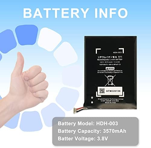 Bateria Batlabb para Switch Lite com instrução de instalação, bateria HDH-003 para Nintendo Switch Lite, com kit de ferramentas de