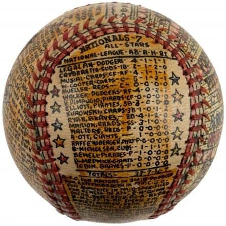 Linda 1944 All Star Game Painted George Sosnak Art Folk assinado Baseball - MLB ARTOGRAGEM