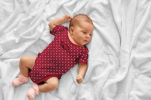 Duas pés à frente Hearts Baby Onesie Bodysuit Creeper Roupas de menina para bebês recém -nascidos