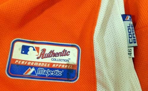 2007-08 Baltimore Orioles Brett Bordes 18 Game usou Orange Jersey BP Ext 46 - Jerseys de jogo MLB usado