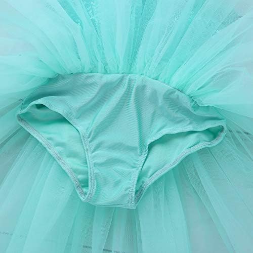 Yeahdor Girls 'Kids' lantejous brilhantes Halter Ballet Dance Tutu collant Dress Stage Performance Costumes de dança