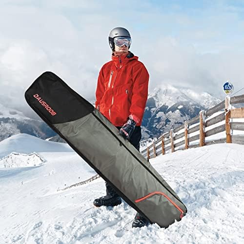 Saco de snowboard dausroob Saco de esqui de preenchimento duplo reforçado, bolsa de viagem à prova d'água premium 1680d para