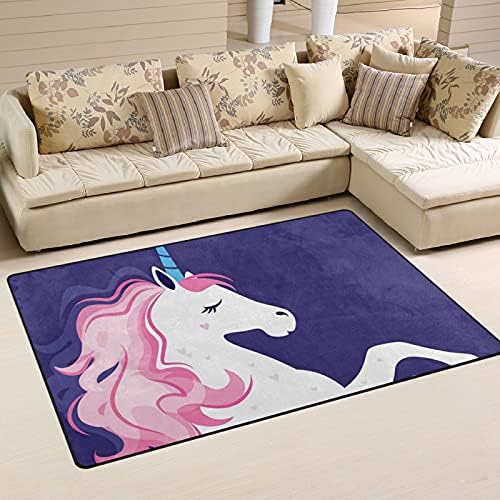 Espaço de Estrela Pink Unicorn Gary Soft Area Rugs Bursery Playmat tapete de tapete para crianças Quarto de quarto da sala de estar 31x20 polegadas, tapete de decoração de casa