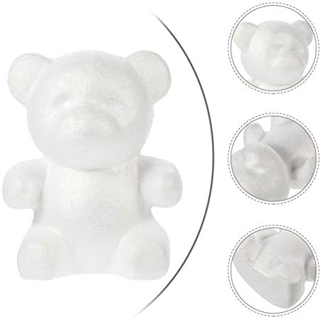 Sewroro 2pcs Espuma Urso Diy Modelando molde de urso branco para decorações de festas, casamento, arranjos florais