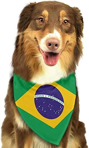 Dog Bandanas Brasil Flag Bandana Bandana Triângulo Bibs Acessórios de lençóis para cães gatos