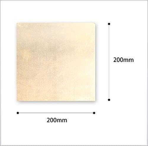 Placa de latão de metal Haoktsb Placa de folha de papel alumínio pura de folha de metal de cobre 4 mmx200 x 200 mm Corte