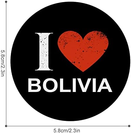 Eu amo Bolivia Round Blachar Button Pin 2,3 polegadas Pinback Broche Decoration Presente Diy Bag Clothing Backpack Acessórios