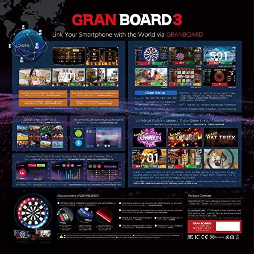 Gran Board 3s liderou o Dartboard com suporte especial e choukoutip50pics & Dartsset