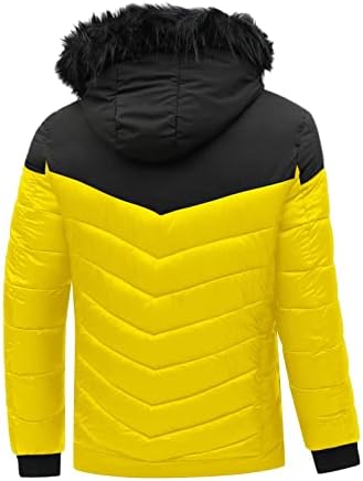 Quente macio espessado sobretudo inverno com zíper completo com zíper de vento destacável Capuz Faux-Trim Snow Jacket com bolso Zipperd
