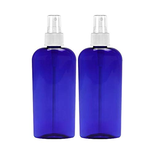 Moyo Labs Natural Labs 8 oz Large Spray Spray Reutilable reutilizável vazio 8 oz Fine Mist Bottle Blue Cobalt Blue Oval 8 oz Pacote