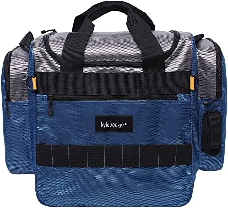 KyleBooker Fishing Tackle Bag Sacos de engrenagem de pesca média Organizador de pesca portátil Satchel ombro…