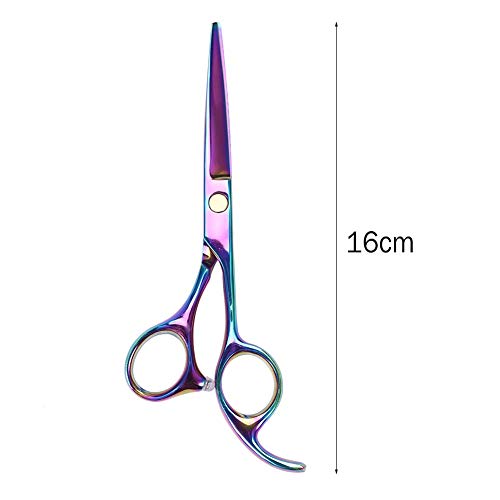 Tesoura de cabelo, 5,5 polegadas 2 tipos de salão de salão de corte de cabelo desbaste de penteado liso Scissors 4 cor 4