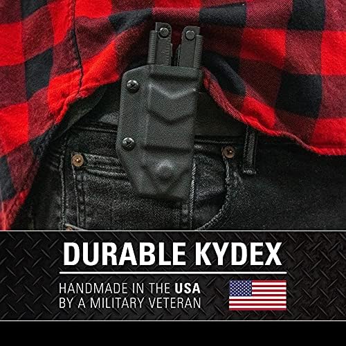 Pacote ~ Bainha de Kydex preto de fibra de carbono para o Gerber MP600 Multitool e Cf Black Kydex Minimalist Wallet