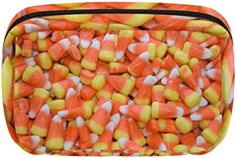 Bolsa de maquiagem inadequada, saco de cosméticos de halloween milho