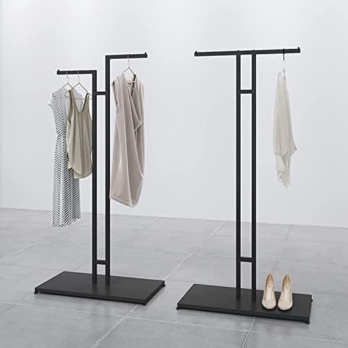 Sxfywym Casat Rack Stand Rack Rack Stand, Rack de vestuário em forma de T, Boutiques de varejo em lojas de roupas Exibe