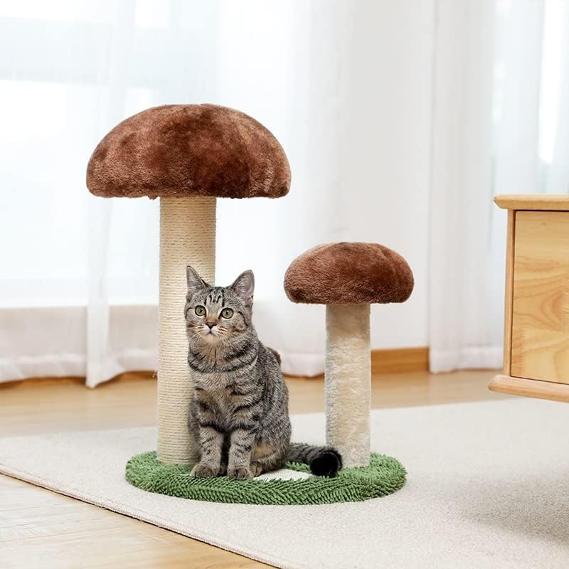 Walnuta Festive Cat Risping Post Cactus Tree Tower com Sisal Rope Cat Salbing Frame com decoração de Natal