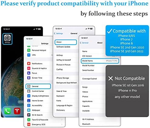 Protetor de tela de vidro temperado e amigável para casos, encaixa o iPhone 7 e o iPhone 8 4,7 polegadas. 2 pacotes.