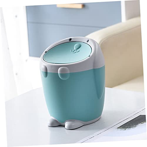 Homoyoyo 3pcs Wastebasket Organizador de animais Lixo da cozinha Mesa de balanço de escritório conveniente Mini Bunny Car Bucket Home Lix for Green Small Cover com encantadora bancada da bancada