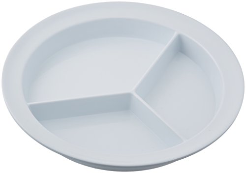 Sammons Preston Particionou Scoop Dish, Melamine Divided Plate for Kids, idosos e deficientes, seções divididas para controle de porções e paredes fáceis de colher para mobilidade limitada, placa adaptativa, modelo: 55502