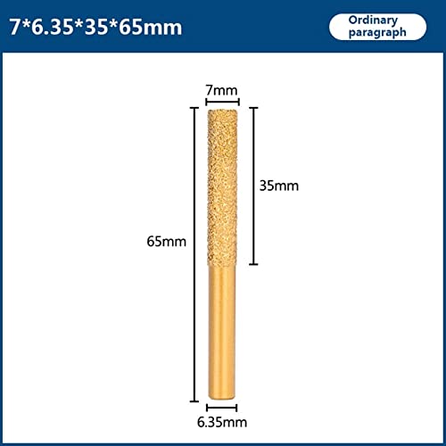 Cuttador de moagem de haste reta Bit de roteador de diamante de diamante para quartzo Máquina de aparar de telha de granito de mármore de pedra 1pcs