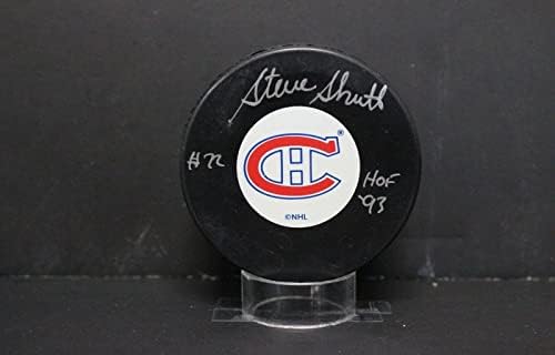 Steve Shutt assinou assinado oficial canadense Puck Autograph PSA/DNA AL88771 - Pucks autografados da NHL