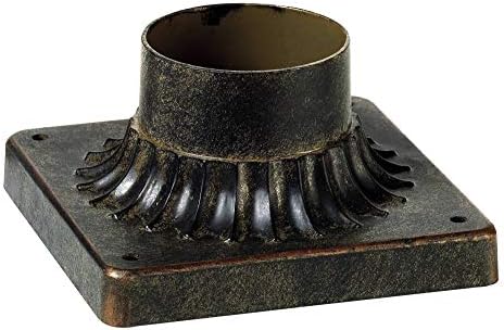 John Timberland Pier ao ar livre Mount Post Adapter Veranda Bronze Alumínio da coluna Flutled Style Base 5 3/4 Acessório para pós -varanda externa Patio Deck Jardim Jardim Diretoria Home Lawn Walkway Walkway