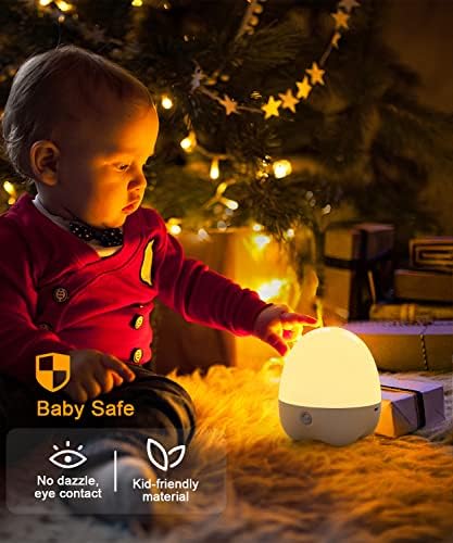 Luz noturna de berçário lyridz para crianças, luz noturna recarregável com sensor de movimento, lâmpada de mesa com LED