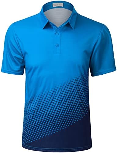 Camisa polo wancafoke para homens camisas de golfe de manga curta camisas de umidade wicking