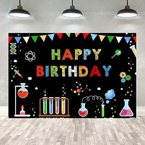 5 × 3ft ciência química Feliz aniversário Centro Mad Science Fun Scientist Childre