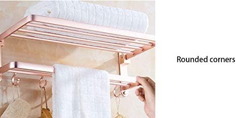 Toalha de toalha de banheiro camada de dupla camada toalha de toalha dobrável alumínio de alumínio Montado na parede Adequado para o banheiro quarto de hotel