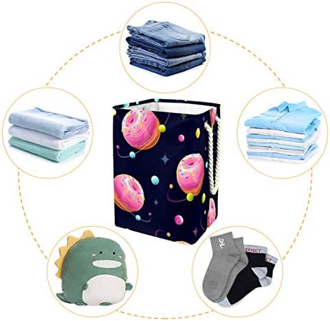 Indicultura de lavanderia cesto espaço de donut planeta universo colapsível cestas de lavanderias