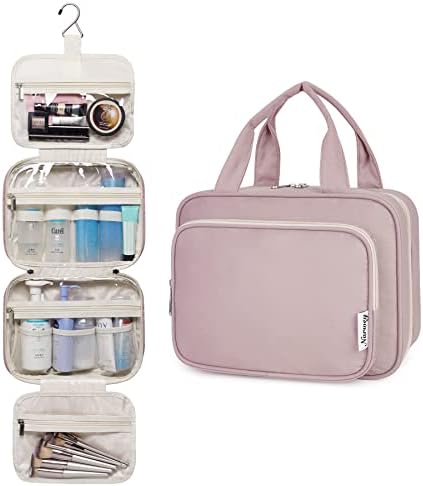 Bolsa de higiene pessoal pendurada Narwey para mulheres Bolsa de saco de maquiagem de viagens Bolsa de higiene pessoal