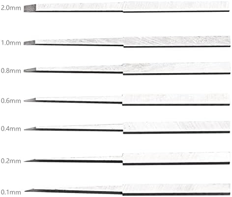 AllInrc Hobby Knife Blades Definir 0,1mm 0,2 mm 0,4 mm 0,6 mm 0,8 mm 1,0 mm 2,0 mm com alça de hobby Ferramentas de criação de
