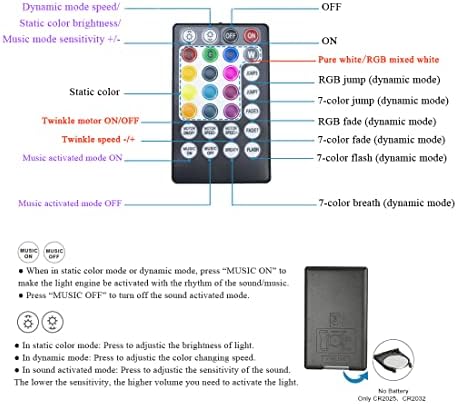 Akepo 16W RGBW Twinkle Fiberptic Lights Music + Kit de luz de teto em estrela de controle de aplicativo para carro e casa,