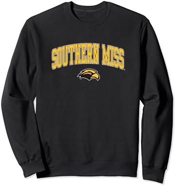 Southern Mississippi Golden Eagles Arch sobre moletom preto