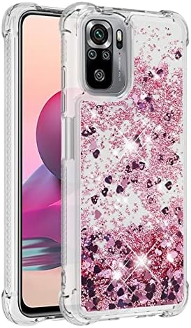 Capa de capa de telefone Glitter Case Compatível com Xiaomi Redmi Nota 10s/Nota 10 4G Case compatível com mulheres meninas