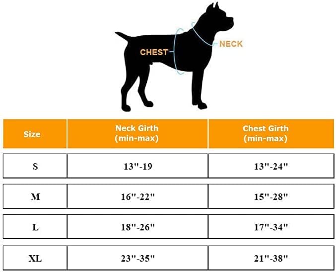 Arnês de cães e coleira configurada para cães extras grandes- cor laranja. Inclui uma trela e um cinto de segurança para cachorros