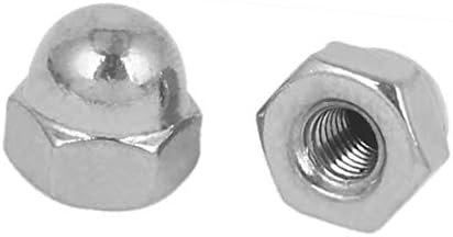 X-Dree 10 -32 304 Aço inoxidável Tampa da tampa da cabeça da cabeça do tom hexagono porcas de prata 100pcs (10 -32 304