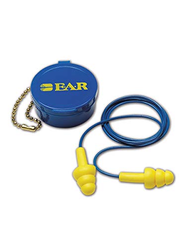 3M E-A-R Ultra-Fit reutilizável com tampões para os ouvidos, um tamanho é um tamanho azul
