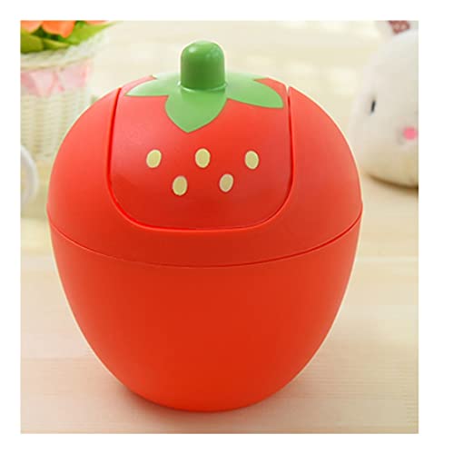 BKDFD Strawberry Desktop Mini Trash Can Cute