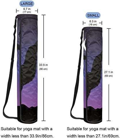 Ratgdn Yoga Mat Bag, silhueta de llama Exercício de ioga transportadora de tape