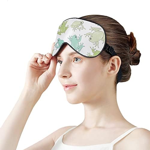 Máscara de sono sapo tampas de máscara de olho macio duráveis ​​com cinta ajustável para homens mulheres