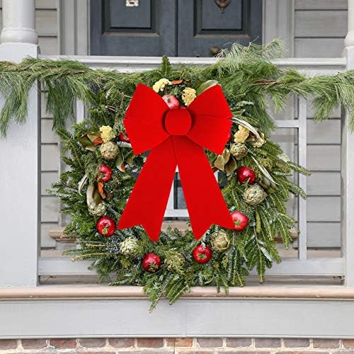 Uratot 16 Pack Red Christmas Wreaths Baws PVC Flanela Xmas Tree Decoration Arcos para artesanato de Natal Ornamentos de ornamentos,