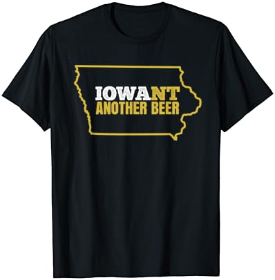 Engraçado Iowa Camisa de cerveja Iowa mapa estadual camiseta