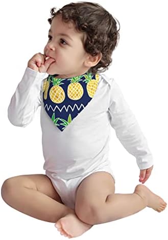 Babador de algodão augenstern Pineapple Navy Pattern Baby bandana babador babador de dentição